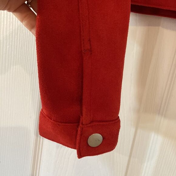 Forever 21 faux suede orange crop jacket - Picture 3 of 5